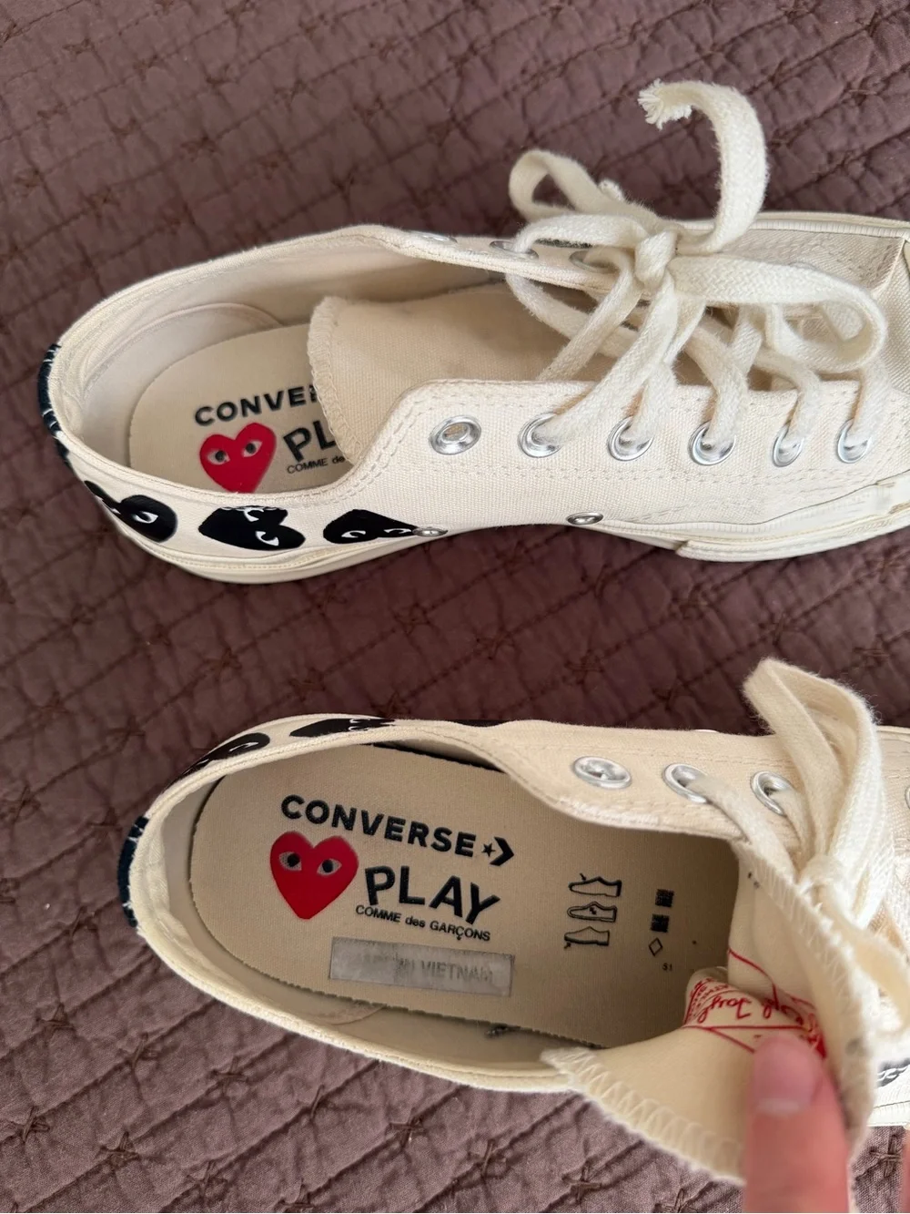 Converse Play by Comme des Garçons Low-Top Sneakers with Black Heart Motif